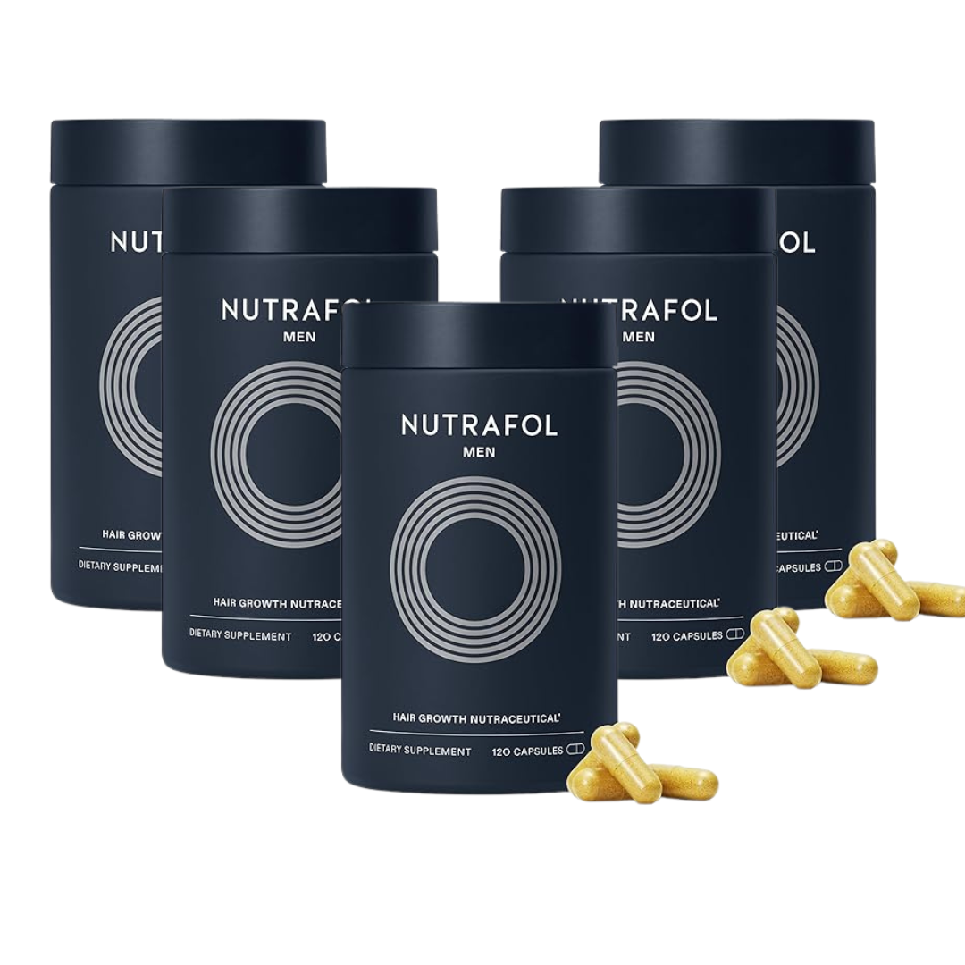 Nutrafol Men Hair Growth Supplements Ages 18–49 – 1-Month Bottle for Stronger, Thicker-Looking Hair