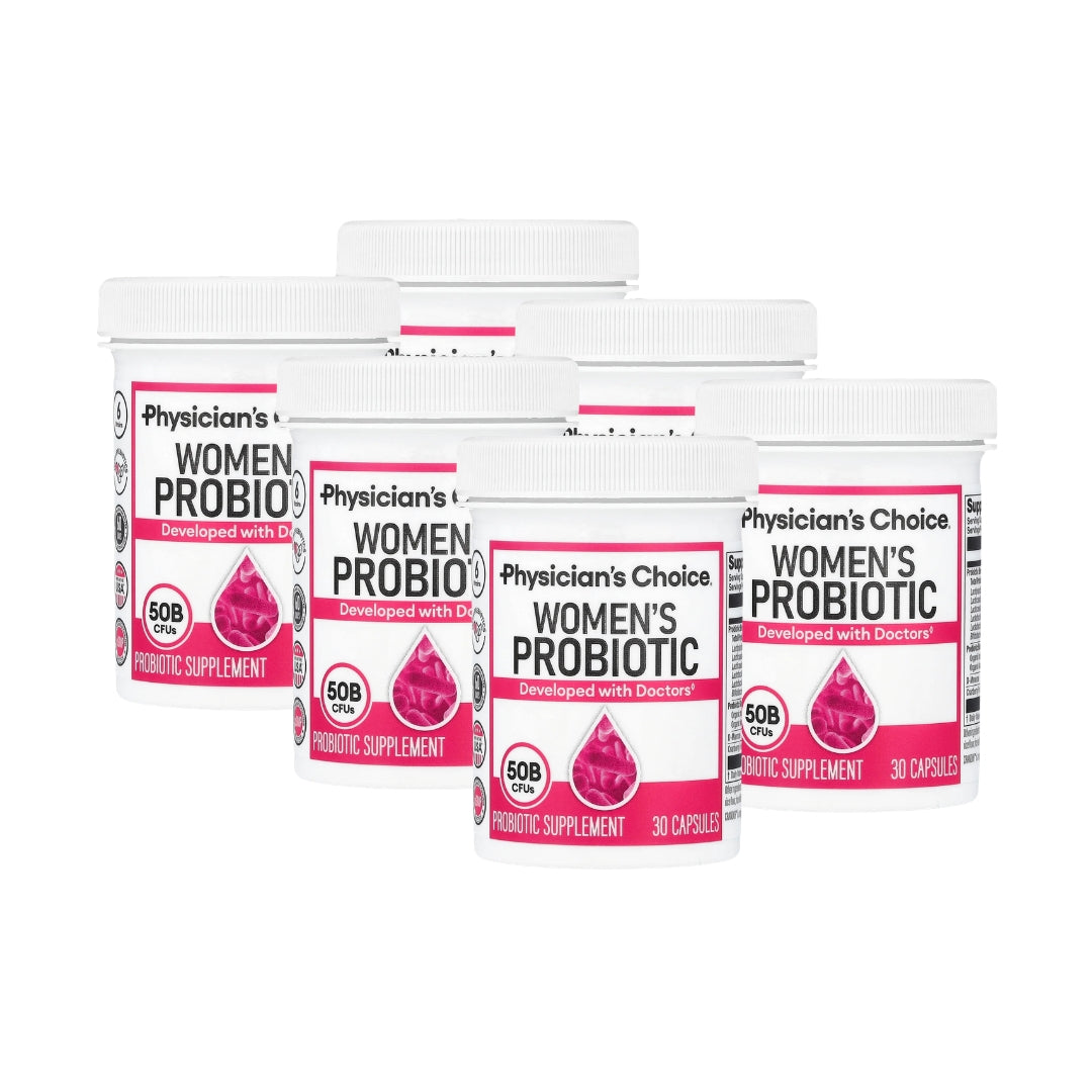 Physician's CHOICE Probiotics for Women - PH Balance, Digestive, UT, & Feminine Health - 50 Billion CFU - 6 Unique Strains for Her - Organic Prebiotics, Cranberry Extract+ - Women Probiotic - 30 CT