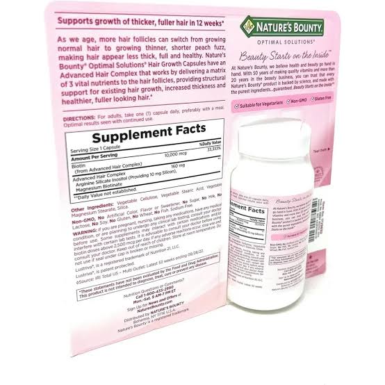 Nature's Bounty Hair Growth Supplement 90 Capsules | Supports Strong, Healthy Hair for Men & Women
