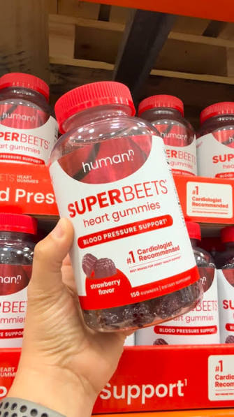 HUMANN Beet Root Strawberry Gummies – 500mg Daily Heart & Cardiovascular Support Supplement