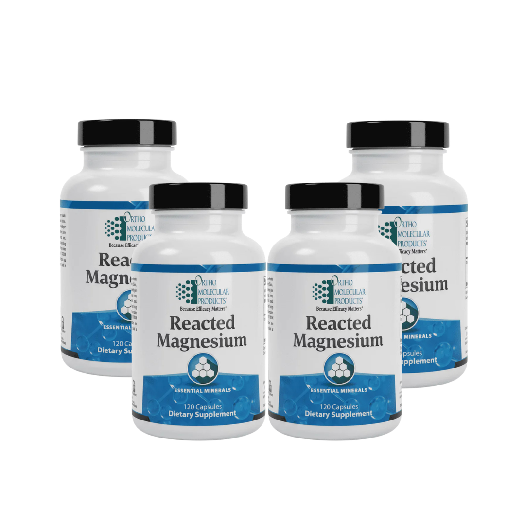 Reacted Magnesium (120 ct) by Ortho Molecular Products – Highly Absorbable Magnesium Support for Muscle, Nerve & Energy Health