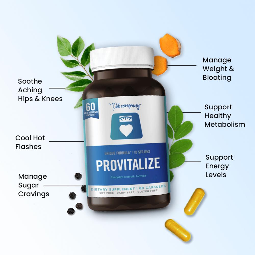 Provitalize Better Body Co. Synbiotic Formula with Botanical Extracts – 60 Capsules