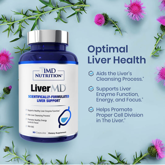 1MD Nutrition LiverMD – Advanced Liver Support Supplement (60 Capsules)