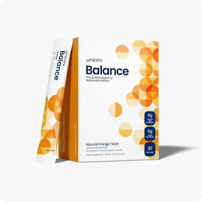 UNICITY Balance Cholesterol Support Drink Mix (30 Stick Pack – Orange Flavor)