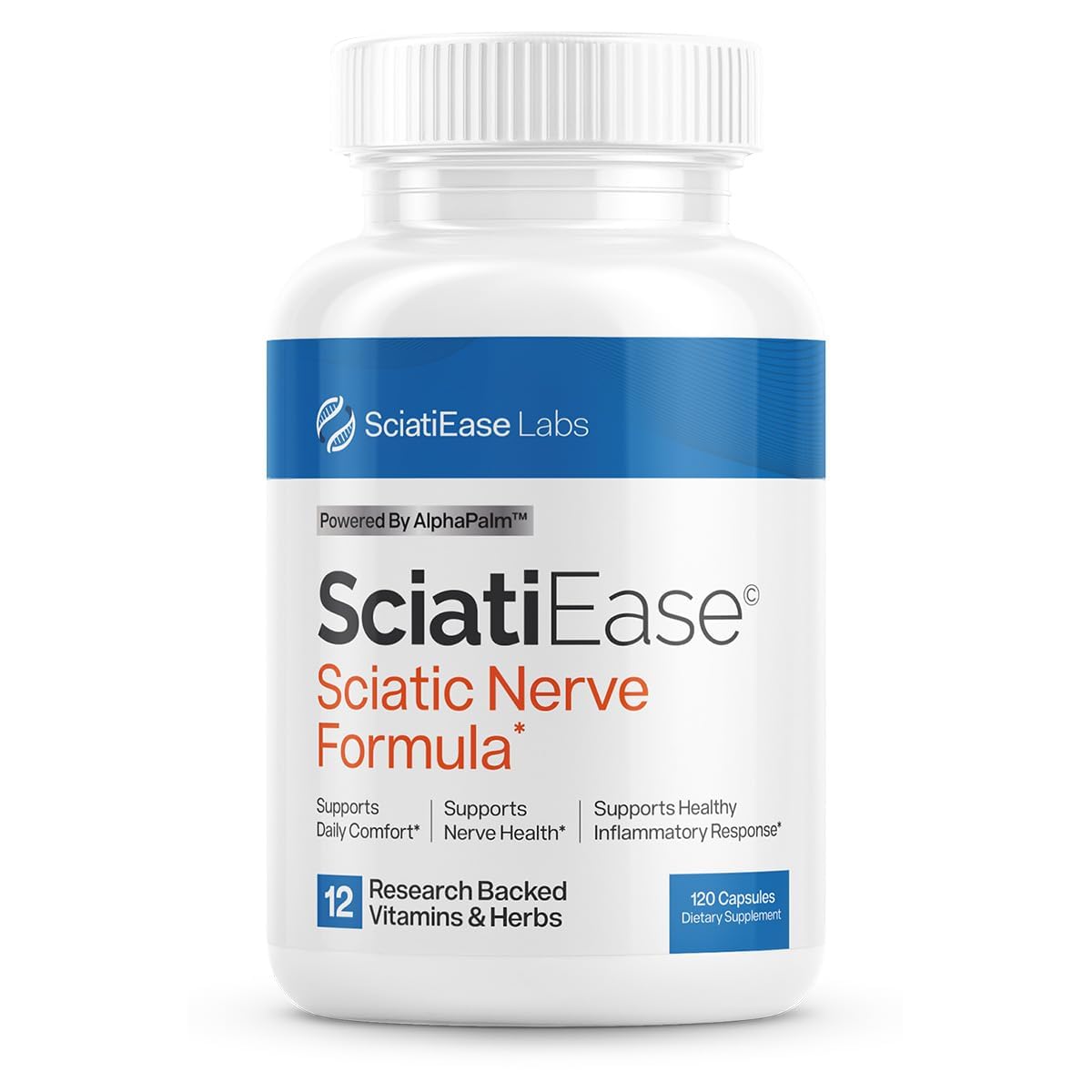 SciatiEase Sciatic Nerve Health Support Supplement – Advanced Nerve Care &amp; Comfort Formula (120 Capsules) ( Pack of 2)
