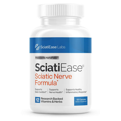SciatiEase Sciatic Nerve Health Support Supplement – Advanced Nerve Care &amp; Comfort Formula (120 Capsules) ( Pack of 2)