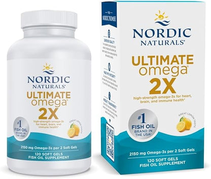 Nordic Naturals Ultimate Omega 2X – High-Potency Omega-3 Fish Oil for Brain, Heart & Overall Wellness