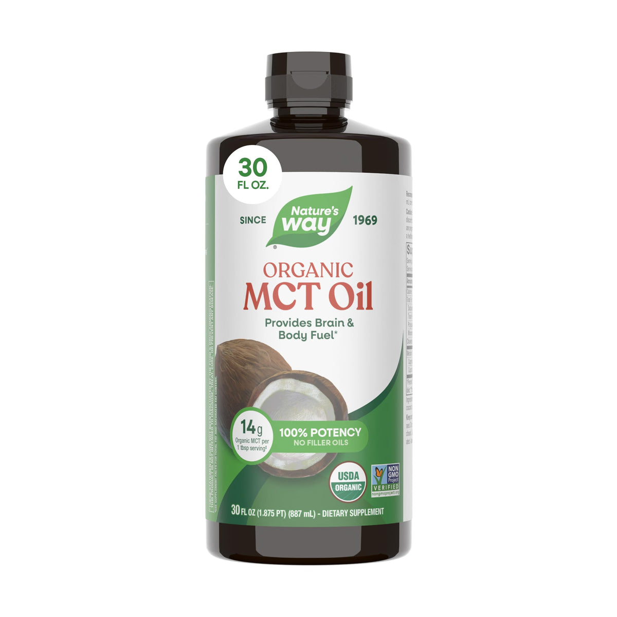 Nature’s Way Organic MCT Oil – Premium Brain & Body Fuel from Coconut-Derived C8 & C10