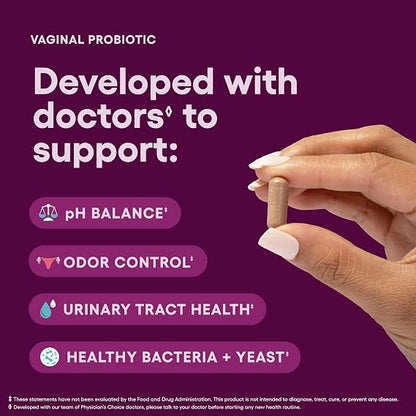 Physician's CHOICE Vaginal Probiotics for Women, pH Balance & Odor, 30ct