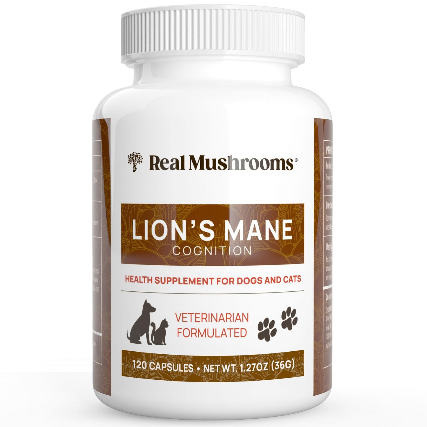 Real Mushrooms Organic Lion’s Mane Mushroom Capsules – 120 Count