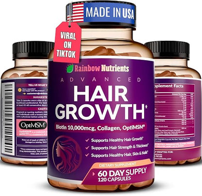 Hair Growth Vitamins for Women – Biotin, Collagen & Advanced Hair Support