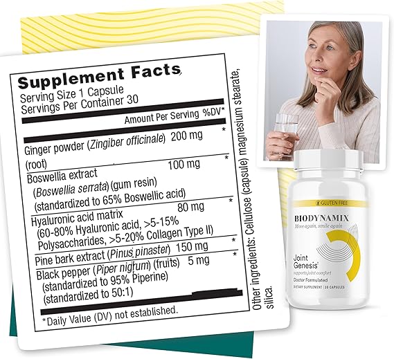 Joint Genesis - Joint Support Supplement - with Mobilee and Boswellia Serrata - for Comfortable, Flexible Joints - 30-Day Supply