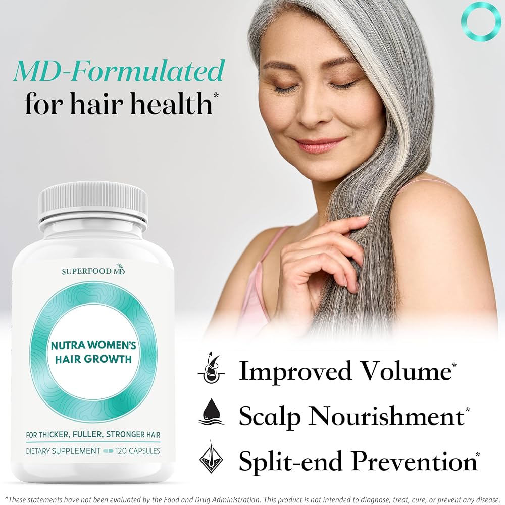Women's Balance Hair Growth Supplements for Women 45+ – Clinically Tested Support for Thicker, Fuller-Looking Hair