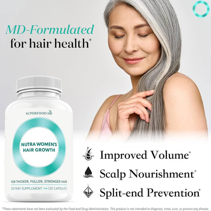 Women's Balance Hair Growth Supplements for Women 45+ – Clinically Tested Support for Thicker, Fuller-Looking Hair