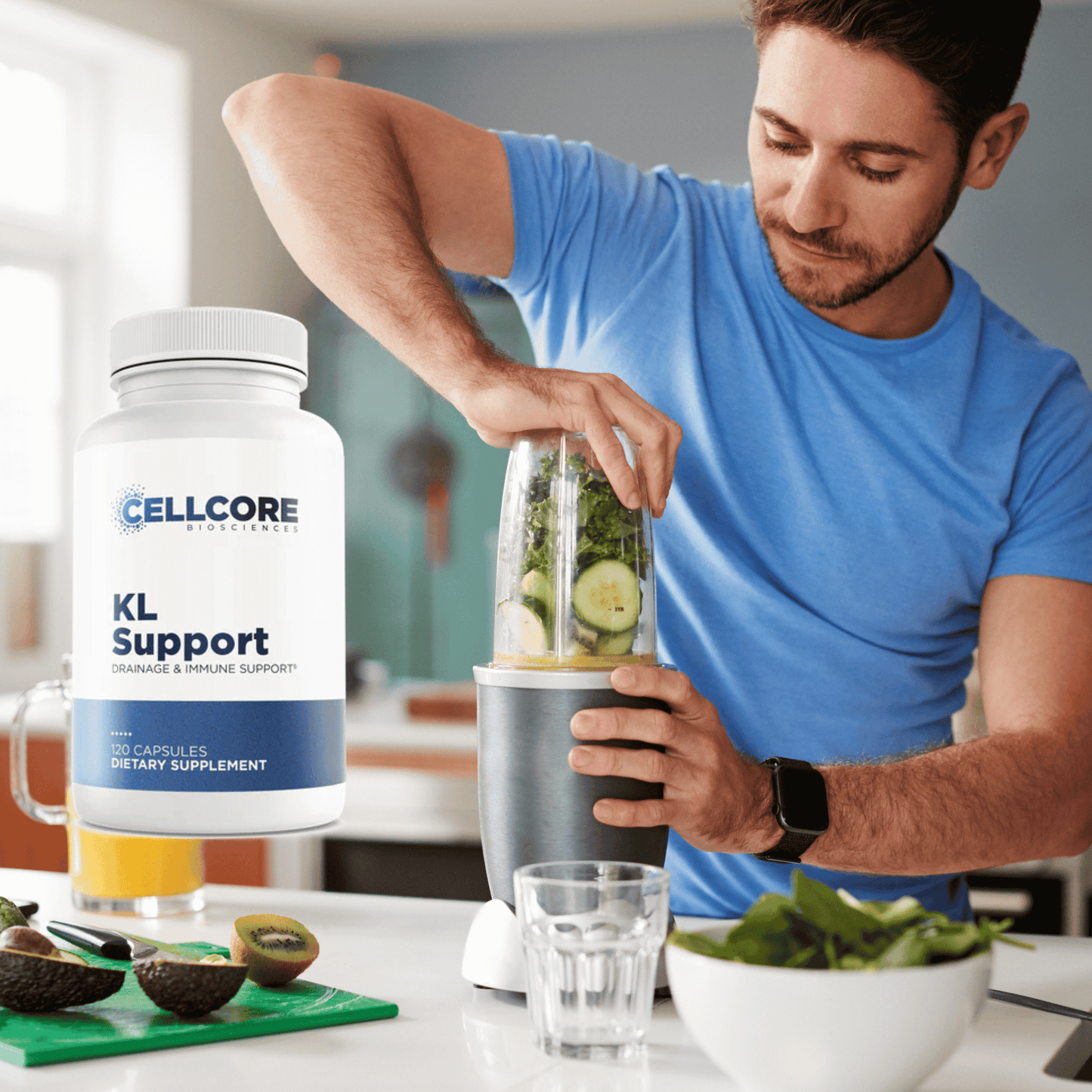 CellCore Biosciences KL-Support – Drainage & Immune Support Supplement (120 Capsules)