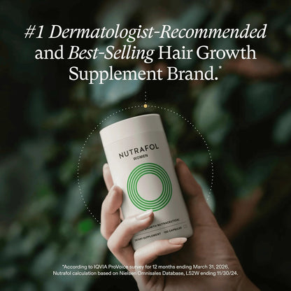 Nutrafol Women Hair Growth Supplements Ages 18-44 – Vegan 1-Month Bottle for Thicker, Healthier-Looking Hair