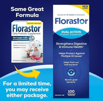 Florastor Probiotic 250mg Daily Probiotic Dietary Supplement