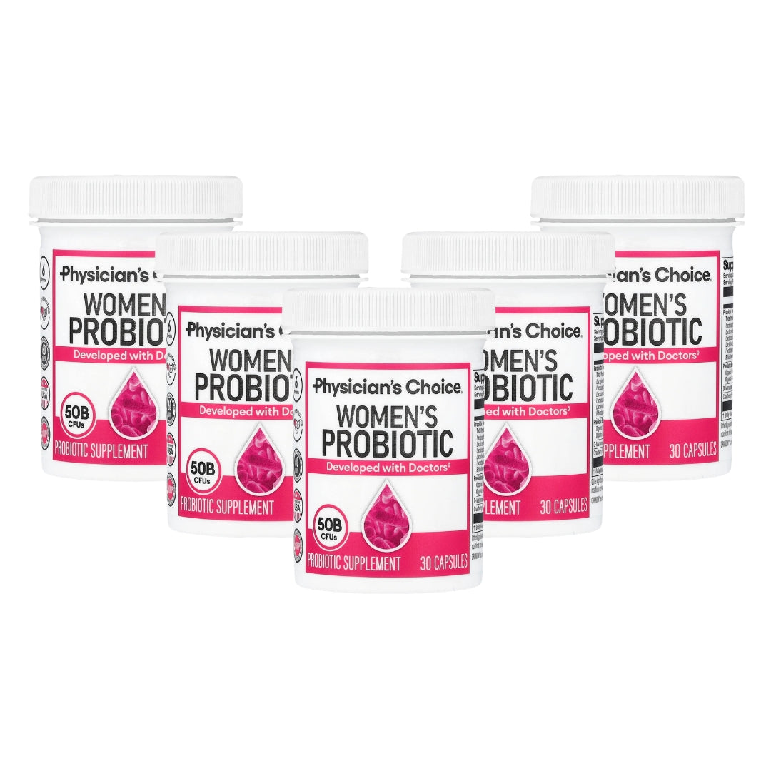 Physician's CHOICE Probiotics for Women - PH Balance, Digestive, UT, & Feminine Health - 50 Billion CFU - 6 Unique Strains for Her - Organic Prebiotics, Cranberry Extract+ - Women Probiotic - 30 CT
