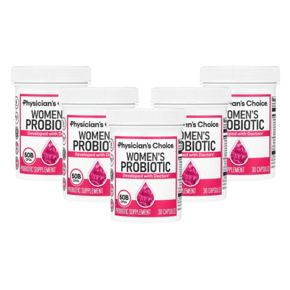 Physician's CHOICE Probiotics for Women - PH Balance, Digestive, UT, & Feminine Health - 50 Billion CFU - 6 Unique Strains for Her - Organic Prebiotics, Cranberry Extract+ - Women Probiotic - 30 CT