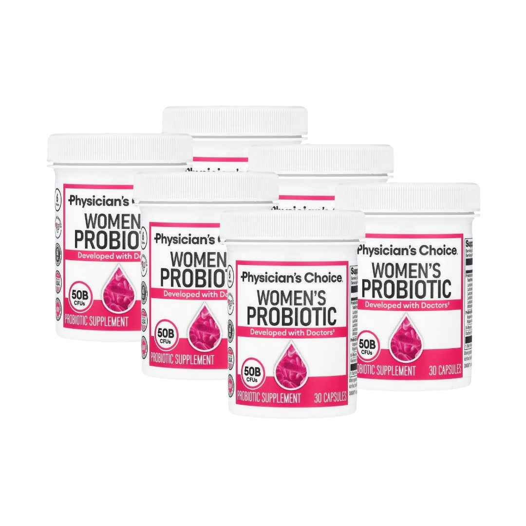 Physician's CHOICE Probiotics for Women - PH Balance, Digestive, UT, & Feminine Health - 50 Billion CFU - 6 Unique Strains for Her - Organic Prebiotics, Cranberry Extract+ - Women Probiotic - 30 CT