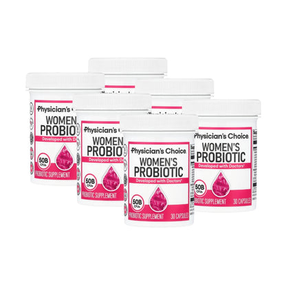 Physician's CHOICE Probiotics for Women - PH Balance, Digestive, UT, & Feminine Health - 50 Billion CFU - 6 Unique Strains for Her - Organic Prebiotics, Cranberry Extract+ - Women Probiotic - 30 CT