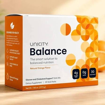 UNICITY Balance Cholesterol Support Drink Mix (30 Stick Pack – Orange Flavor)