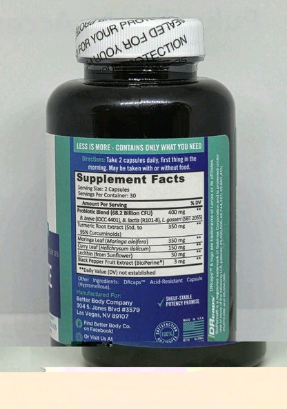 Provitalize Better Body Co. Synbiotic Formula with Botanical Extracts – 60 Capsules