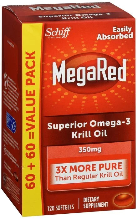 Schiff MegaRed Omega-3 Krill Oil Softgels – 120 Count
