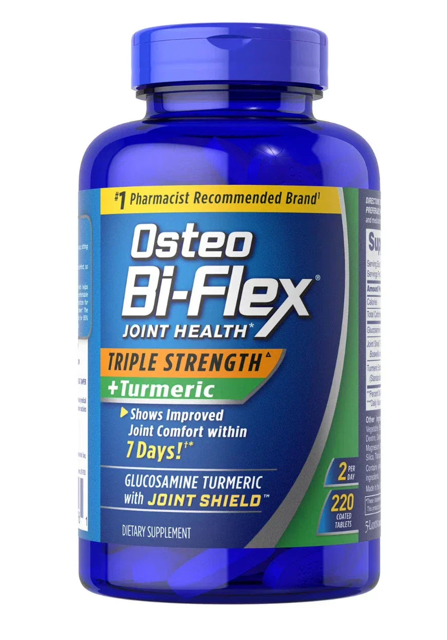 Osteo Bi-Flex Triple Strength Turmeric Joint Health Supplement – 220 Count for Advanced Joint Comfort & Mobility