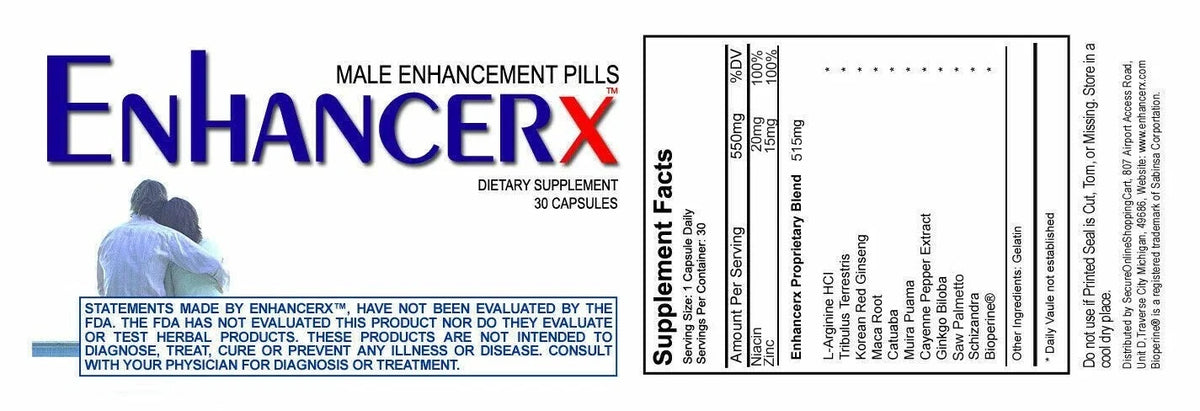 ENHANCERX Enhance RX Male Enhancement Pills – 30 Capsules | Performance, Stamina & Vitality Support Supplement for Men
