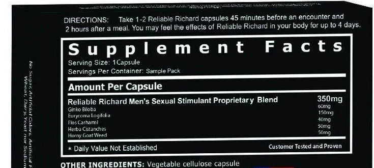 Reliable Richard Original - Male Enhanced, Stamina & Libido Male Enhancement