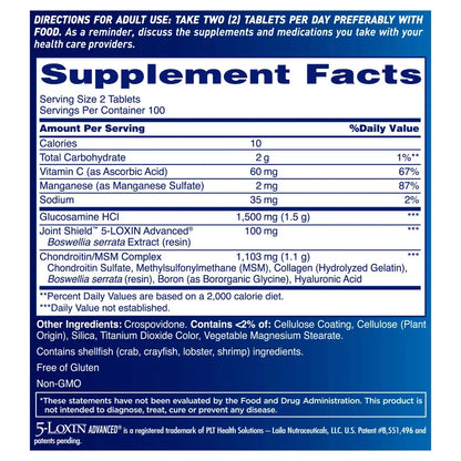 Osteo Bi-Flex Glucosamine MSM + Vitamin D Joint Health Tablets – 200 Count